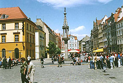 In der Innenstadt von Breslau